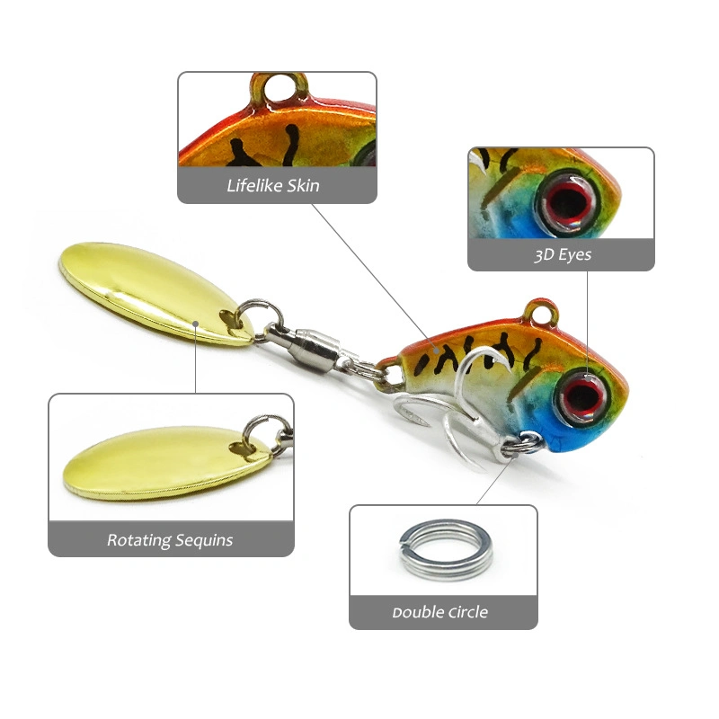 Topwin 16g Spinning Metal Vib Vibrating Lure Sinking Fishing Lure